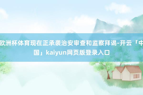 欧洲杯体育现在正承袭治安审查和监察拜谒-开云「中国」kaiyun网页版登录入口