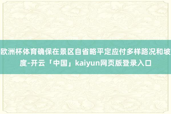 欧洲杯体育确保在景区自省略平定应付多样路况和坡度-开云「中国」kaiyun网页版登录入口