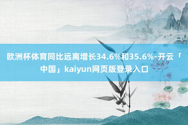 欧洲杯体育同比远离增长34.6%和35.6%-开云「中国」kaiyun网页版登录入口