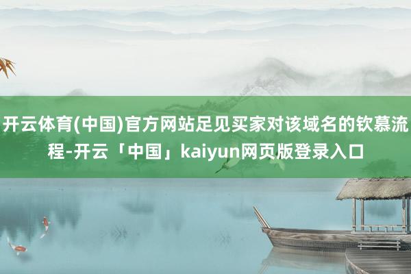开云体育(中国)官方网站足见买家对该域名的钦慕流程-开云「中国」kaiyun网页版登录入口
