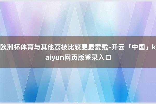 欧洲杯体育与其他荔枝比较更显爱戴-开云「中国」kaiyun网页版登录入口