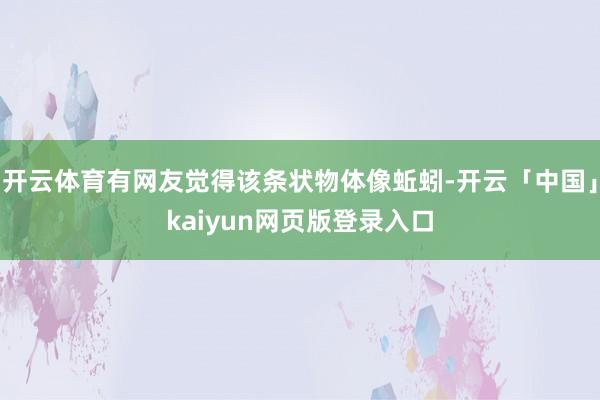 开云体育有网友觉得该条状物体像蚯蚓-开云「中国」kaiyun网页版登录入口